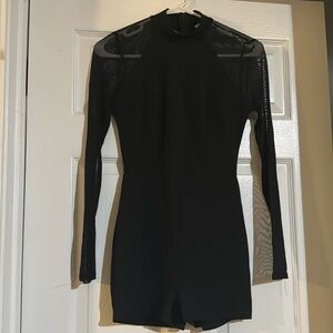 Black long sleeve romper